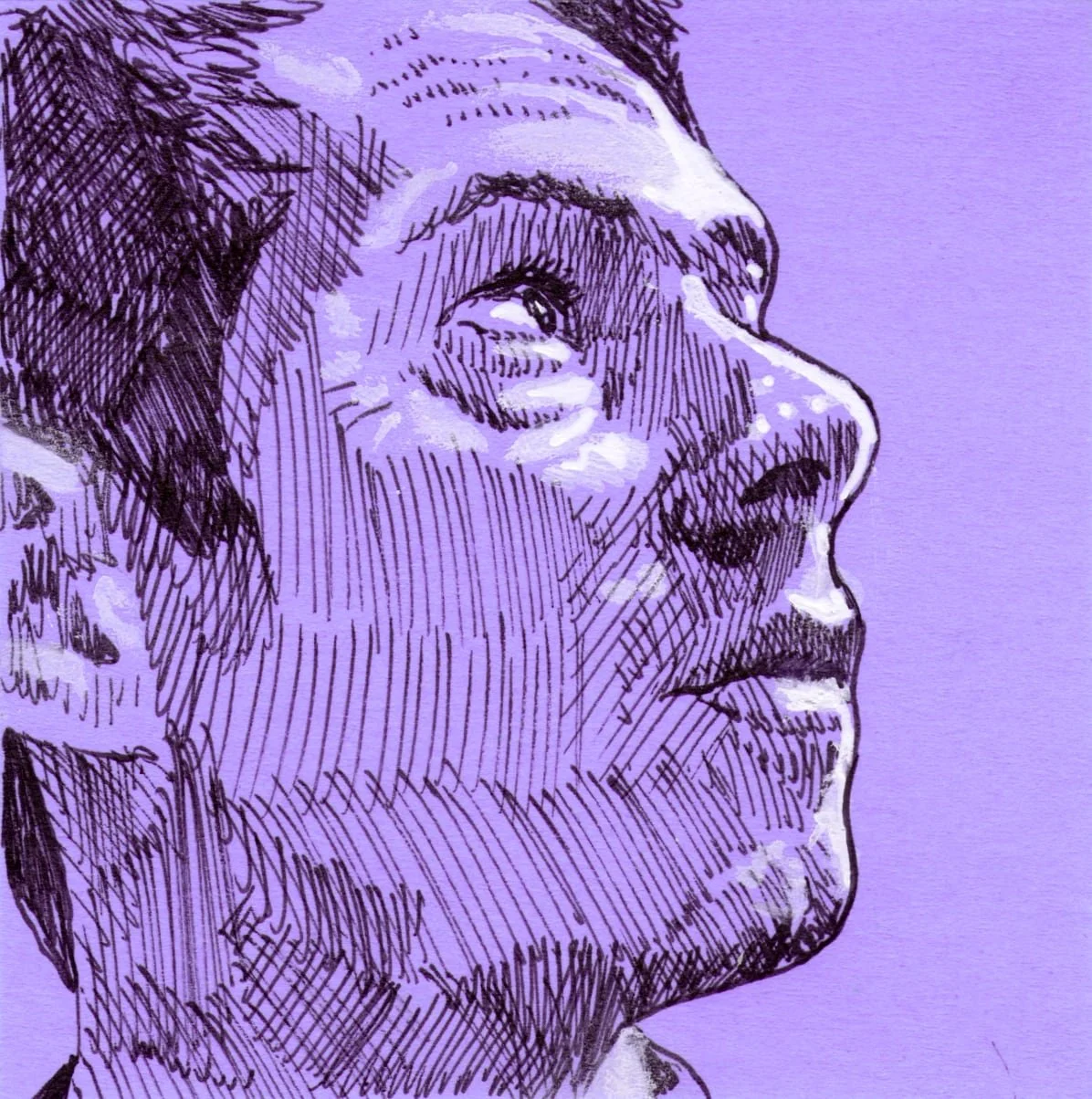 Nigel Warren headshot sketch