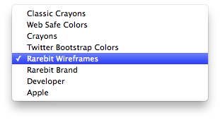 Color picker palettes